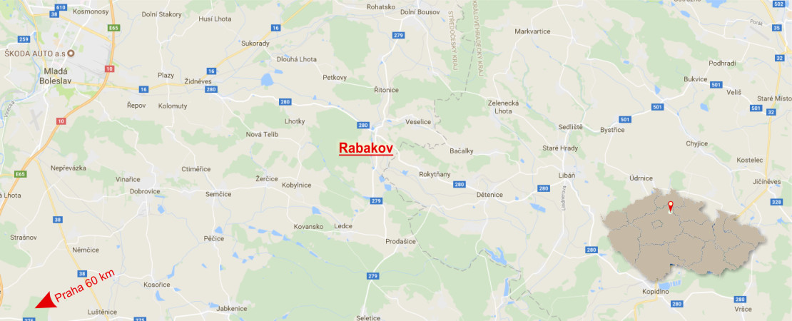 Rabakov na mapě